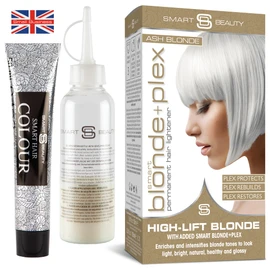Hair Colour Blonde - Hair Colour Ash Blonde 100% Vegan Formula, Cruelty Free, with Smart Plex Technology Against Hair Breakage to Protect and Strengthen Hair During Dyeing Smart Beauty