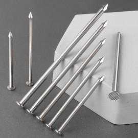 VGBUY 60PCS Stainless Steel 3-1/2 Inch Flat Head Nails for Hanging Pictures