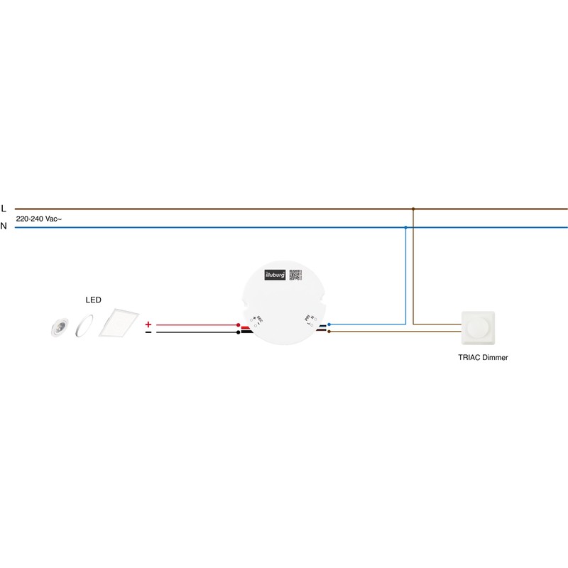 illuburg LED Transformer Dimmable Triac 700 mA Constant Current 15