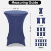 FestiCorp Spandex Table Cover, Cocktail Fitted Tablecloths, Round Highboy Stretch
