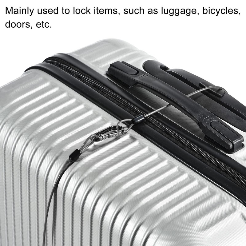 TOP-VIGOR 1Pcs Security Steel Cable, 2.5mm x 1.5m / 4.92ft