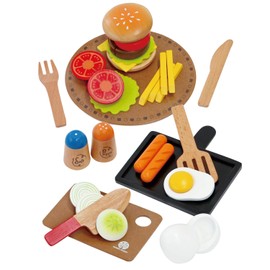 はじめてのおままごと 洋食屋さんセット マグネット 木のおもちゃ 知育玩具 ままごと ウッディプッディ