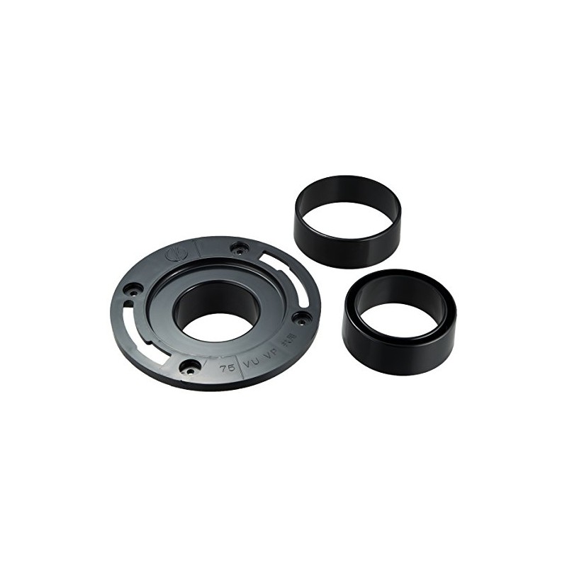 Kakudai 465-659 Toilet Floor Flange with Stainless Steel Screws