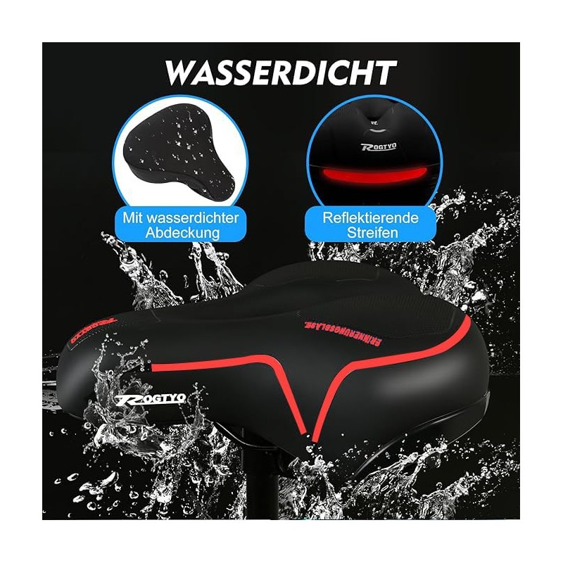 ROGTYO Bicycle Saddle Gel Bicycle Seat Pro 2.0 Wide Soft