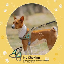 S-ETOVUS No Pull Dog Harness, Reflective Puppy Harness with Soft Padded Handle, Escape Proof/Quick Fit Adjustable Pet Harness for Small Medium Large Dogs, Easy for Training Walking (Yellow, XS)