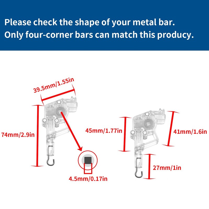 Surf Turtle 2Pcs Heavy Duty Low Profile Wand Tilter for