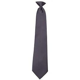 BUYYOURTIES CLIPON-ADF-29 - Mens Solid Color Clip On Easy to Remove Clip Necktie Ties