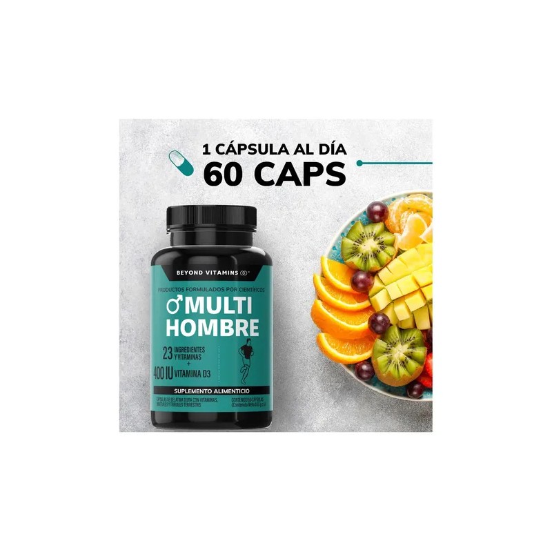 Kit 1 Multivitaminico Hombre + 1 Magnesio Complex Sabor Sin