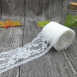 Yulakes 2 x 10 meters White Vintage lace border 4.5cm Width, lace border Lace border lace band, decora band, craft, sanding band