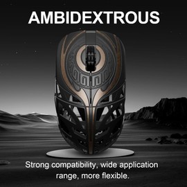 WLMOUSE Strider Magnesium Gaming Mouse 45g Superlight Magnesium Alloy Wireless Gaming Mouse, 125-8000Hz (Adjustable) Wireless Polling Rate, PAW 3950 HS Sensor, for PC/Laptop/Mac(Strider TTC-White)