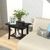 Bamboo Shower Stool Bench Waterproof with Storage Shelf for Shaving