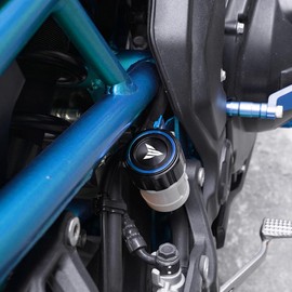 LLIDFONK Für MT09 MT-09 SP MT 09 2021-2025 TRACER 9 GT Plus Aluminum Zubehör Motorrad Vorher und nachher Bremsflüssigkeit Reservior Abdeckung Socke Motoröl Einfülldeckel