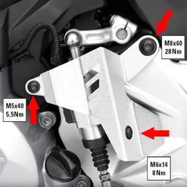 Modeer for F750GS F850GS 2018-2022 F850GS Adv 2019-2022 Motocycle Accessories CNC Aluminium Gear Shift Lever Protective Cover F 750GS F 850GS F 850GS Adv Quick Shifter Protector (Silver)