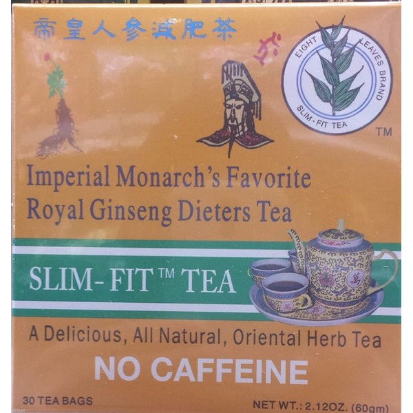 4 BOX OF Imperial Monarch's Favorite Royal Ginseng Dieters Tea by Eight Leaf 30 BAG EACH BOX 2.12OZ each box