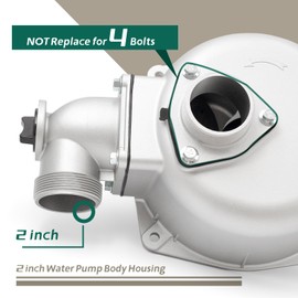 2 inch Water Pump Body Housing Replacement for Red Lion 2" Aluminum Water Pump with 3 Bolts on Water Inlet, Fits Model 6RLAG-2LST PP0100363 GNP20C 66520 100113 CUT035, NOT for 4 Bolts