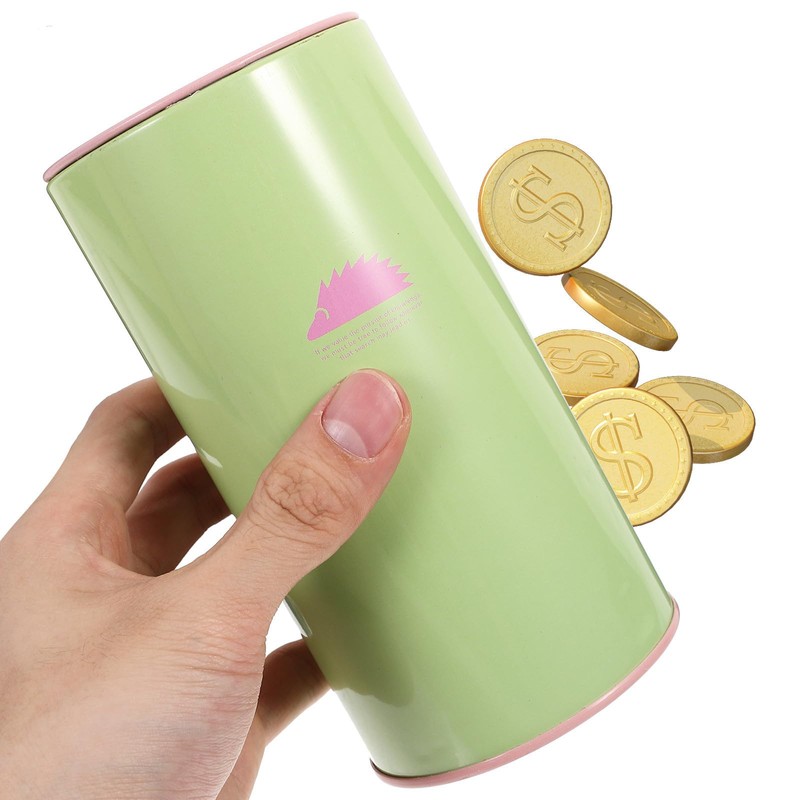 ifundom 3pcs Tinplate Money Box Ornament with Removable Lid
