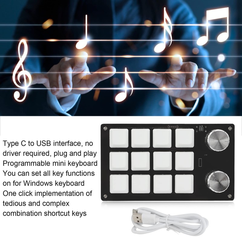 Teclado Mecánico Programable con una Sola Mano, Teclado Macro Programable