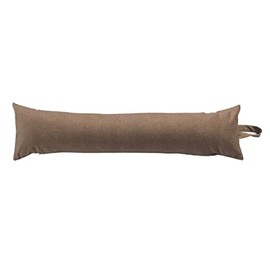 Classic Home Store Plush Faux Suede Draught Excluder Luxury Soft Narrow Door Draft Stopper 2ft 6" (Mushroom)