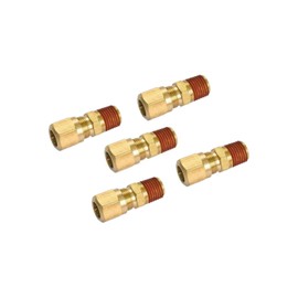 Fortpro Air Brake NTA Compression Fitting Male Connector - 3/8" Tube & 3/8" Thread, Replaces 38078 - 5 Pack | F229031
