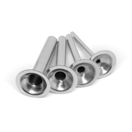 #10/#12 Stainless Steel Sausage Stuffing Tubes for Meat Grinder (Set of 4)