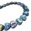 20PCS Heart Beads Abalone Shell Beads Natural Abalone Flat Loose
