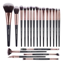 20 Piezas Brochas De Maquillaje Profesional Brochas Maquillaje Maange Set Brochas Brochas Kabuki Kit De Maquillaje Para Ojos, Cara, Labios, Nariz     