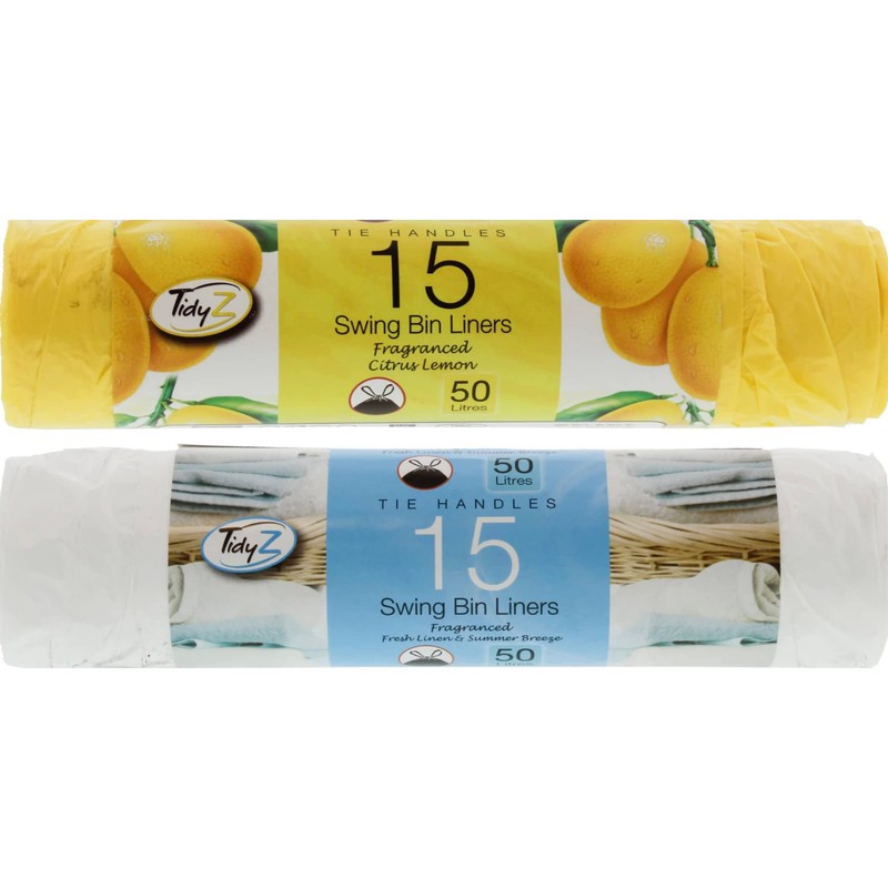 Tidyz Strong Tie Handles 50 Litres 2 Rolls x 15unit
