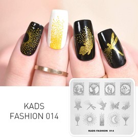 Alexnailart Nail Art Stamping Templates Manicure Tool Star Noon Butterfly (FA014)