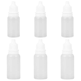 EAVUYIS 6 x Liquid Bottles, Empty Squeeze Bottles, Liquid Bottles, Dropper Bottle with 3 x 10 ml and 3 x 15 ml Eye Dropper Bottles, Plastic Bottles for Mixing Liquids