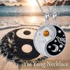 URONE Yin Yang Necklace Sterling Silver Yin Yang Sun Moon