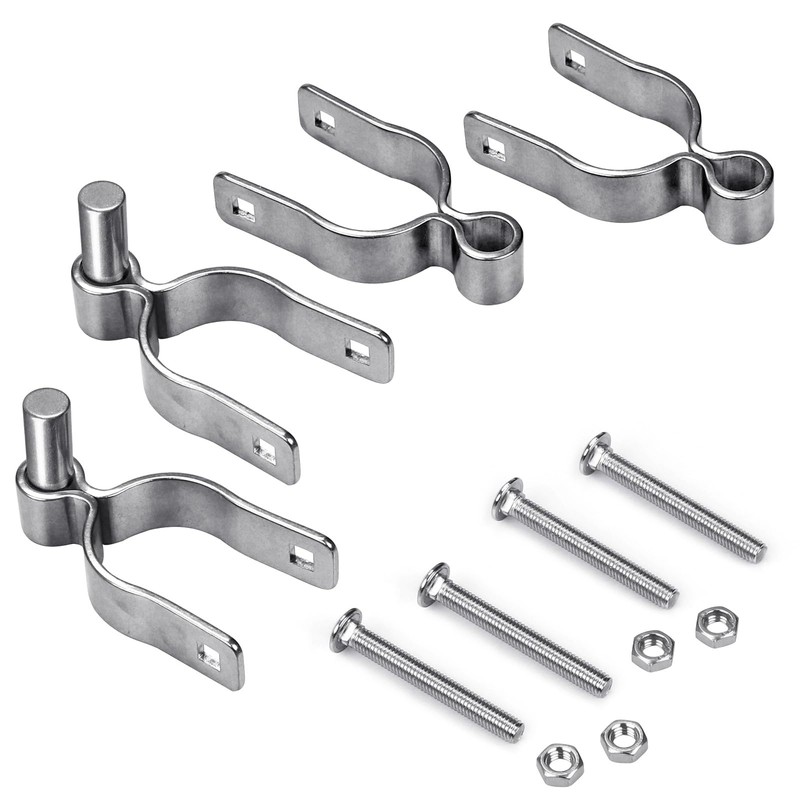 Insaga 2 Pack 2-3/8'' Chain Link Fence Gate Post Hinge,