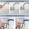360°Rotating Splash-Proof Faucet Aerator Adjustable 3 Modes Water Saving Faucet