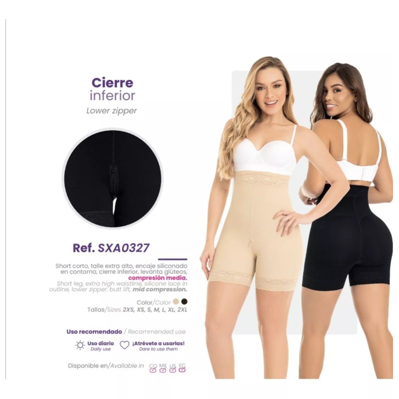 M&D Faja Colombiana Levanta Gluteo Short Reductor Moldeador Myd