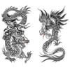 XQB601 602 Temporary Dragon Tattoo Arm Tattoos 2 Sheets