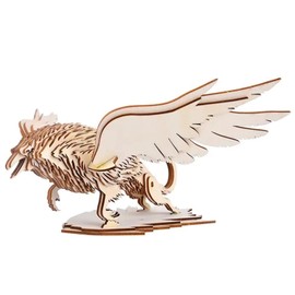 NorthKe 3D Wooden Puzzles for Adults, Griffon with Stand 37 pcs 3D Puzzles, Brain Teaser Difficult Assembly Toys for Age 14+ Teens Gifts