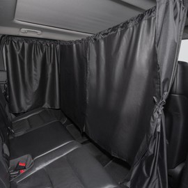 JOYTUTUS Car Curtain, 99.99% Blackout for Sleeping in the Car, Privacy Protection, UV Protection, Perfect for Napping in the Car, Dividers Between Front and Rear Seats, 4 Panels for Breastfeeding and