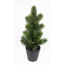 Mini Christmas Tree in Pot 32 cm YF Artificial Christmas Tree Plastic 100% PE Fir Injection Moulded