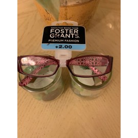 Fashion $24.99 New Foster Grants Premium Fashion Reading Glasses +2.00 Posh Color PLM