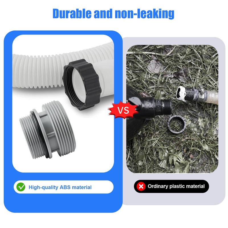 4Pack 4560 Pool Hose Conversion Adapters Kit, 40mm to 1