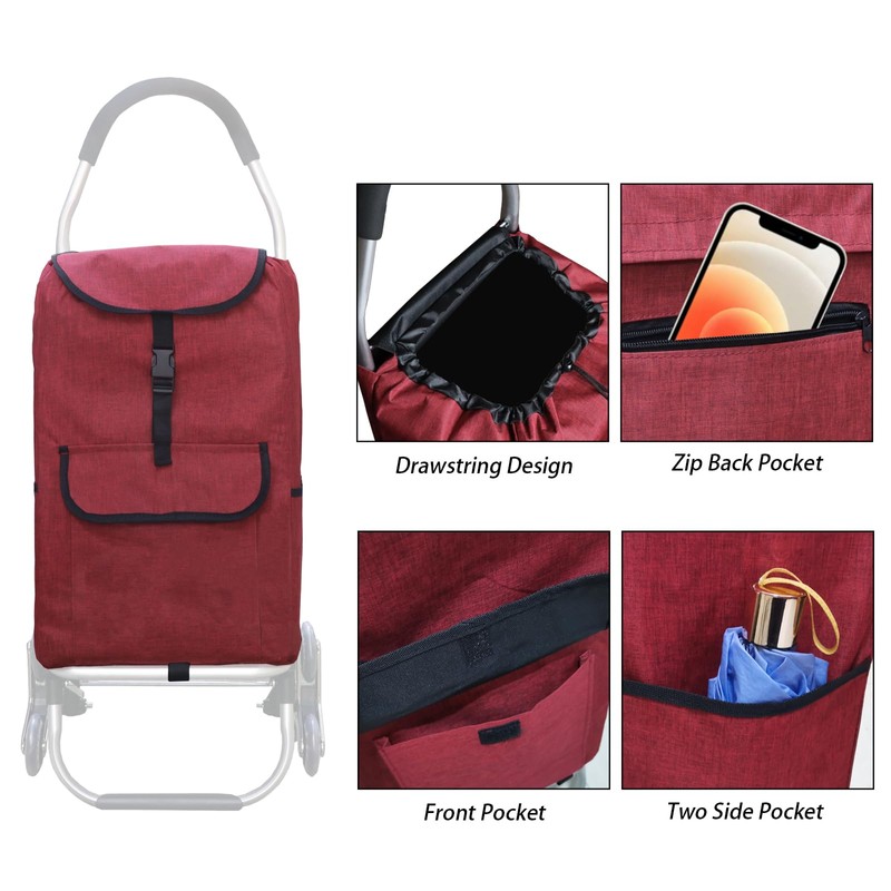 Bolsa de repuesto para carrito de comestibles/carrito de compras, bolsas