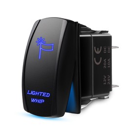 MICTUNING MIC-LSW1 - Interruptor basculante con luz láser (5 pines, 20 A, 12 V), color azul