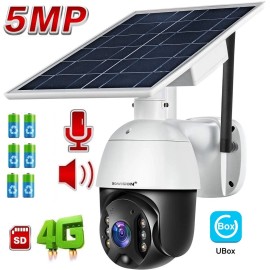 BOAVISION 5MP 4G LTE Network Mobile Security Camera Battery Solar Powered S10-4G-5MP