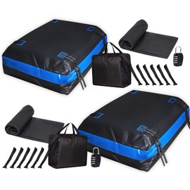 ZONETECH Car Roof Cargo Bag Waterproof Protective Anti Slip Mat, Cold, Tear and Dust Resistant (2 Pack 21 Cubic Feet)