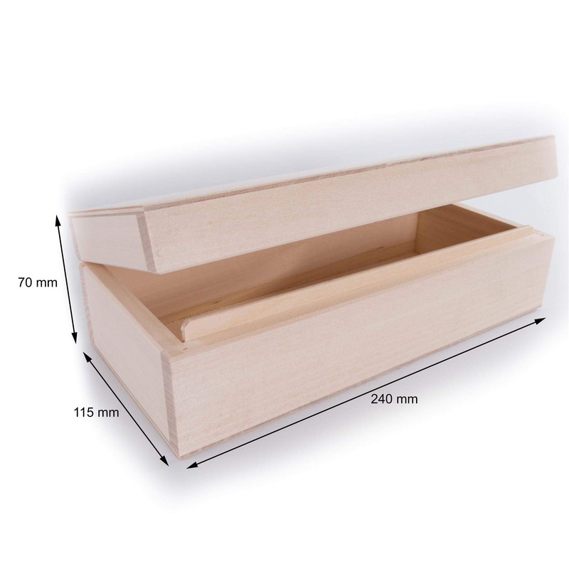 Rectangular Oblong Wooden Box to Decorate | 24 x 11.5