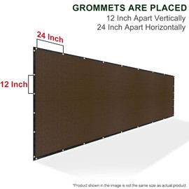 SHADEWIZ 6' x 102' Custom Size Brown Privacy Screen Fence Cover Heavy Duty Fencing Mesh with Zip Tie for Deck, Patio, Backyard, Outdoor Pool, Porch, Railing - We Can Make Custom Sizes