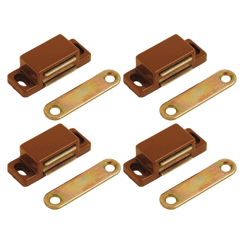 Heavy Duty Magnetic Door Catch Brown Cupboard Cabinet Door Thumb