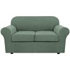 H.VERSAILTEX 3 Piece Stretch Sofa Covers for 2 Cushion Loveseat
