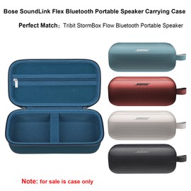 Elonbo Carrying Case for Bose SoundLink Flex/New SoundLink Flex (2nd Gen) Bluetooth Portable Speaker, Outdoor Travel Wireless Waterproof Speaker Bag Storage Holder, Stone Blue with Shoulder Strap