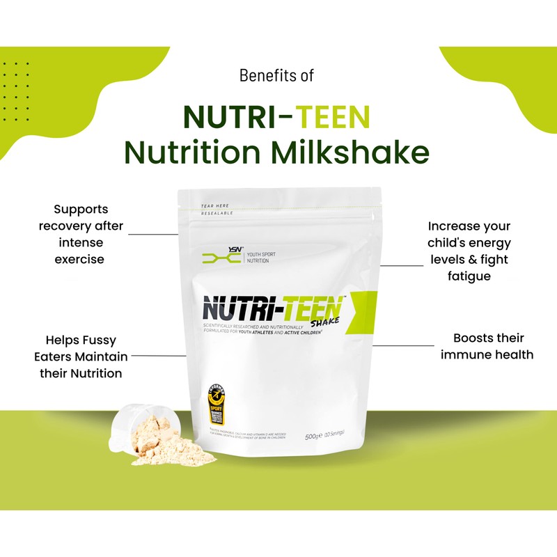 Nutri-Teen Shakes: Vanilla Ice Cream Flavour (500g) - Nutritionally Rich