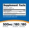 Nutricost Acetyl L-Carnitine (ALCAR) 500mg, 180 Capsules, 180 Servings -